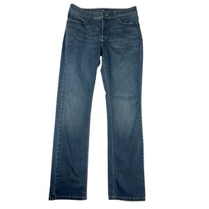Lee Perfect Fit Straight Leg Jeans Womens 10L Medium Wash Blue Denim Stretch